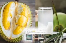 Ăn sầu riêng uống nước dừa được không?